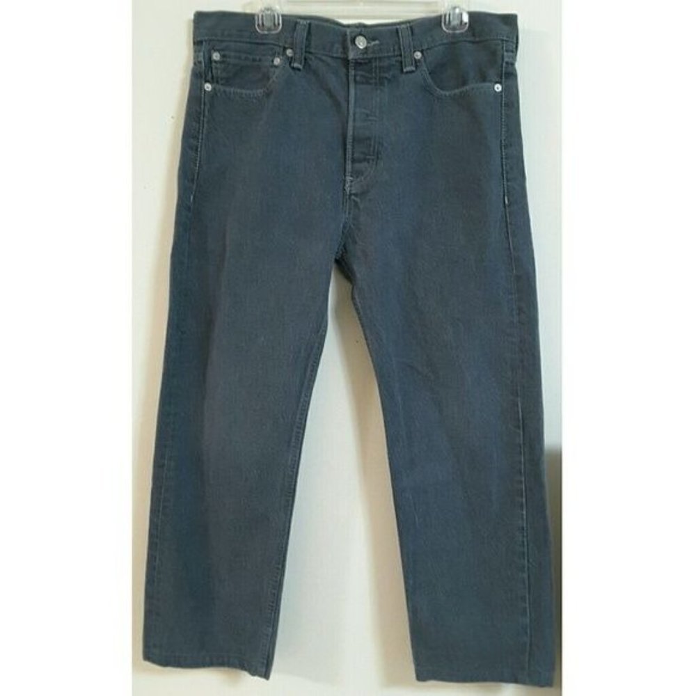 Levi's Jeans 562 Button Fly Loose Tapered Red Tab Light Wash Faded Blue Gray 34 - Picture 3 of 10
